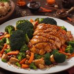 Poulet teriyaki aux légumes coquants