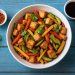 Tofu sauté aux légumes croquants