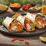 Wraps au poulet grillé et légumes croquants