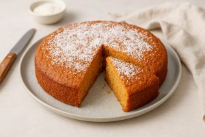 Gâteau aux Carottes Léger Fond Blanc