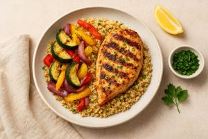 Poulet Grillé aux Légumes et Quinoa