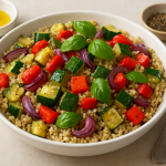 Salade de quinoa aux légumes rôtis