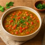 Soupe aux lentilles et aux légumes