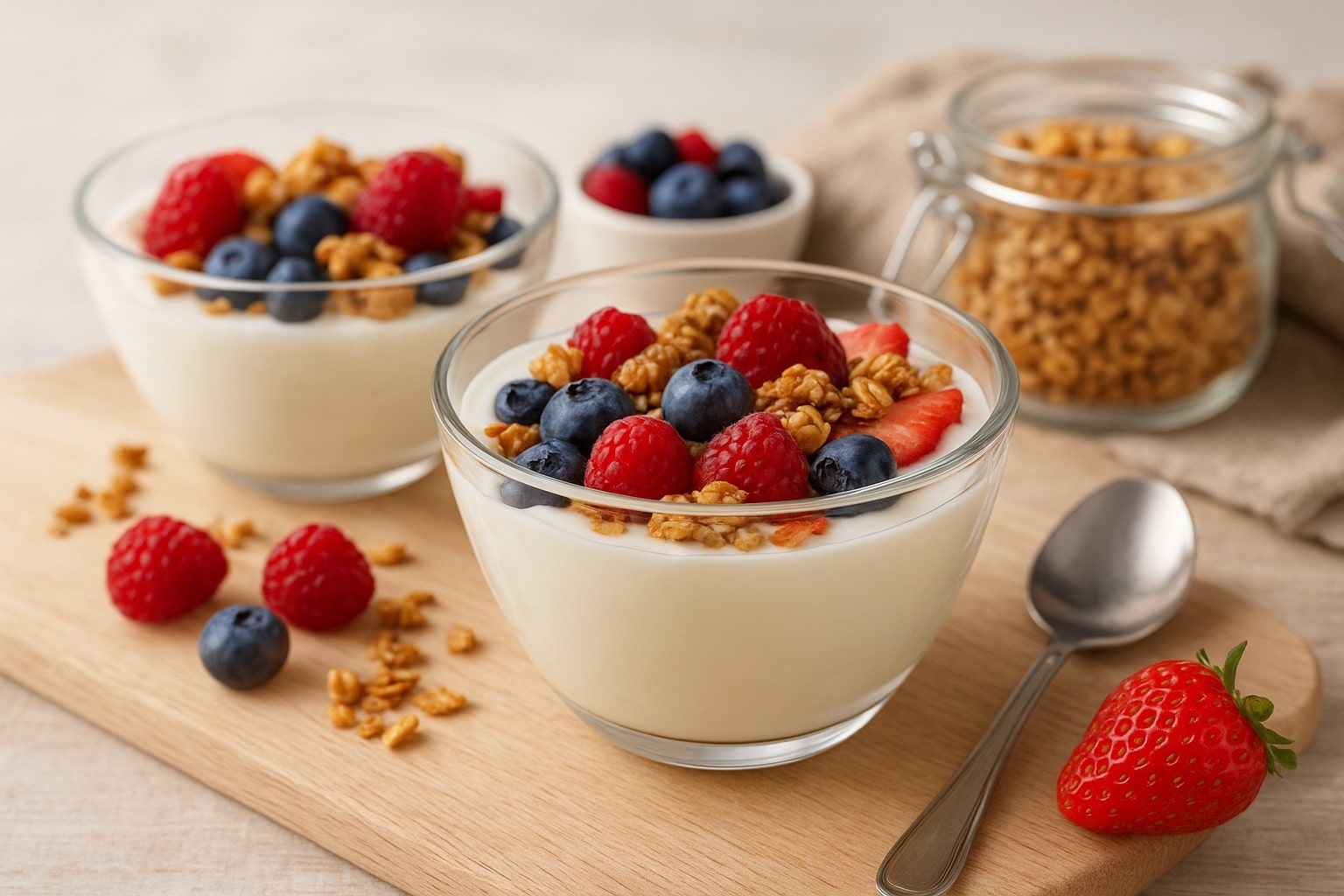 Yaourt Grec aux Baies et Granola Maison